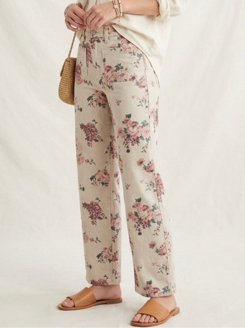 NWT Universal Thread Floral Sailor Straight Leg Pants, Size 16R